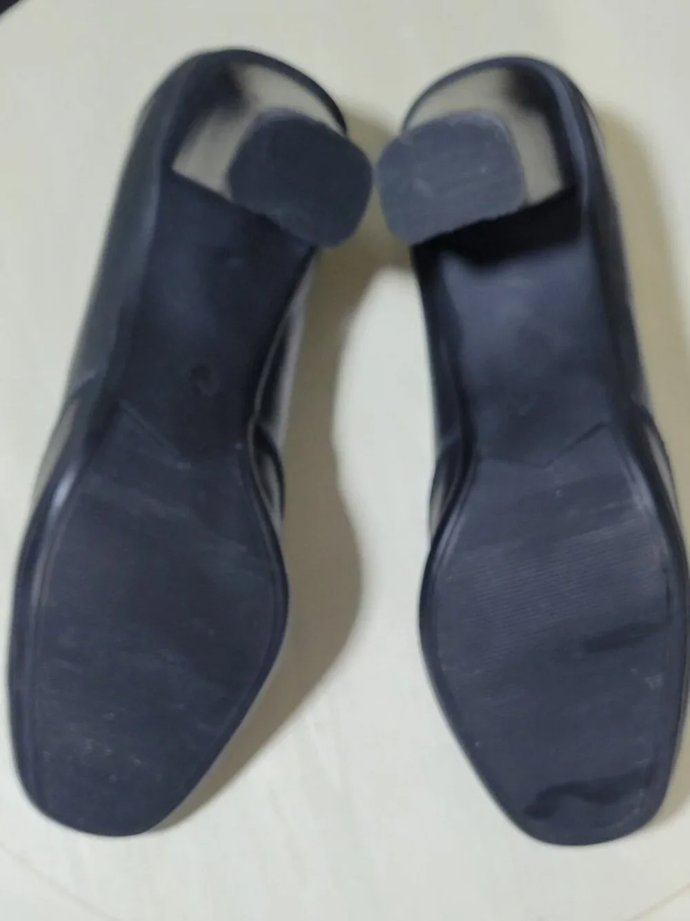 East 5th Black Leather Mary Jane Pumps  [Item #SP11]
